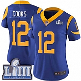 Women Nike Rams 12 Brandin Cooks Royal 2019 Super Bowl LIII Vapor Untouchable Limited Jersey,baseball caps,new era cap wholesale,wholesale hats
